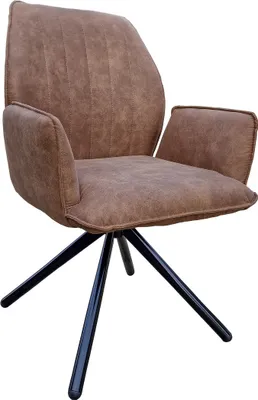 Produktbild von Drehbarer Esszimmer Polsterstuhl City Preston Armlehnenstuhl