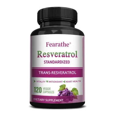 Image de Resvératrol Maximum 1000 mg, antioxydant naturel anti-âge, santé cardiaque
