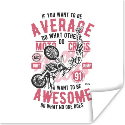 Produktbild von MuchoWow® Poster Mancave - Motorrad - Vintage - Sport 30x30 cm - Wandposter - Printing