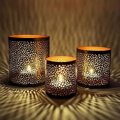 Image de Photophores orientaux Porte-bougies Estelle - SET de 3 pièces