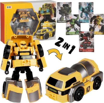 Obrázok produktu pre Transformujúca sa hračka ROBOT, žlté robotické auto 2 v 1, hračka TRANSFORMERS pre deti od 3 rokov MEGA CREATIVE