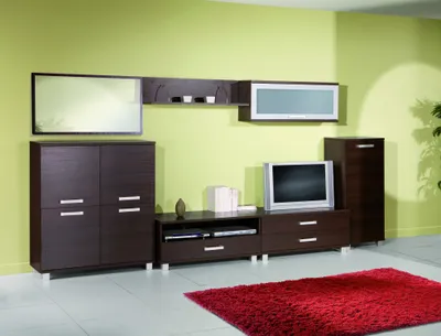 Image de Commode étroite avec portes ANDOVER - blanc