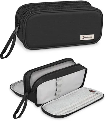 Produktbild von Schulranzenetui, Grosse Schreibtischschublade, 3-teiliges Etui, Schreibbehälter, (Schwarz)