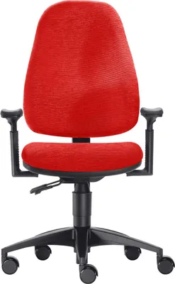 Produktbild von SITWELL STEIFENSAND Bürostuhl Homeoffice Stuhl  Rot mit Hartbodenrollen