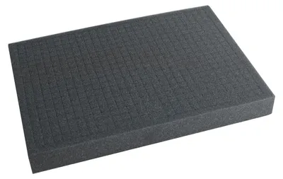 Rasterschaumstoff von HMF mit den Maßen 440 x 315 mm und 45 mm Höhe