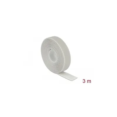 Produktbild von Klettband auf Rolle, 3 Meter x 20mm (grau)