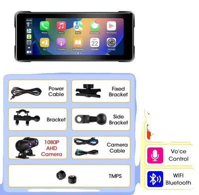Produktbild von Multimedia-Player, wasserdicht, kabellose Kompatibilität, 7 Zoll DVR_TMPS