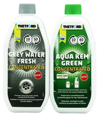 Produktbild von THETFORD Aqua Kem Green 0,75 Liter Konzentrat & Grey Water Fresh 0,80 Liter