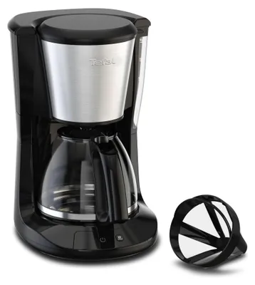 Zdjęcie produktu dla Tefal Subito CM5S1DE0, Przelewowy ekspres do kawy, 1,25 l, Kawa mielona, Czarny, Stal nierdzewna