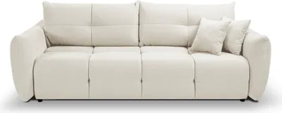 Produktbild von Sofa MODA mit Schlaffunktion, Schlafsofa, Wohnzimmersofa, Couch, Soffa, Bettsofa, Chenille-Stoff – Creme WIND 02