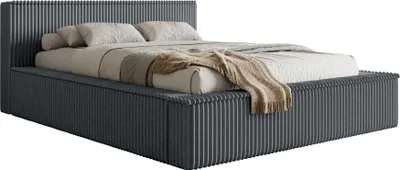 Produktbild von Selsey AFFOLIO - Polsterbett mit Breitcord-Bezug und Stauraum, grau, 160x200 cm