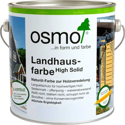Produktbild von Osmo Landhausfarbe aus natürlichen Öle verkehrsgrau außen 2500ml