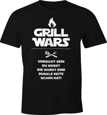 Produktbild von Herren T-Shirt Grill Wars mit Spruch Fun-Shirt Moonworks®  L