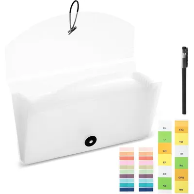 Produktbild von Fächermappe Quittung Coupon Organizer transparent 26 x 15 cm 13 Fächer