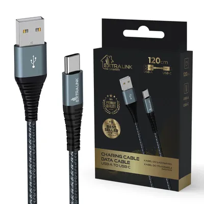Produktbild von Extralink USB A zu C Kabel Ladekabel Adapter Datenübertragung Aufladen