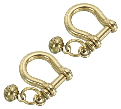 D-Ring-Verschlüsse 2 Stk. 3/8 Zoll, Messing, U-förmig, für Lederarbeiten