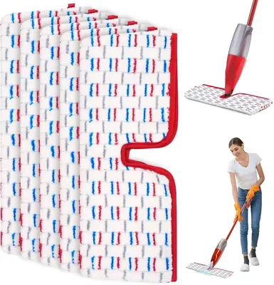Produktbild von 5 Stück Mikrofaser Mop Pads Für Vileda 1-2 Spraymax Sprühwischer Ersatzbezug Set