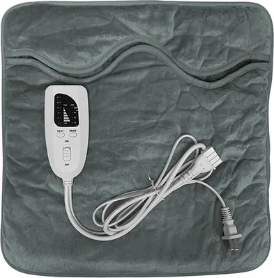 Image de Chauffe-pieds électriques chauffants pour hommes et femmes avec technologie de chauffage rapide Arrêt avec 6 réglages de température15,75 × 15,75 pouces Gris foncé