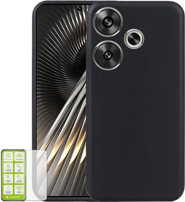 Obrázek produktu pro Pouzdro na mobil + ochranné sklo pro Xiaomi Poco F6 5G  Redmi Turbo 3 Silikon H9 Černá