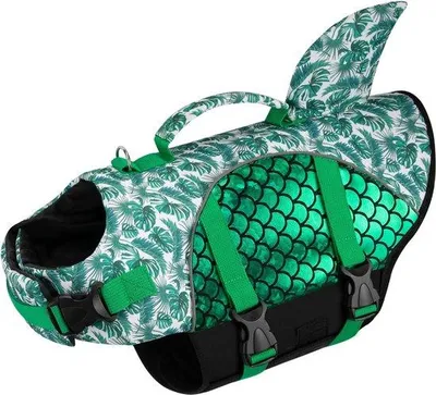 Image de Gilet de sauvetage pour chiens, réfléchissant, réglable, vert, de haute qualité