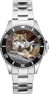 Produktbild von KIESENBERG Herrenuhr Armbanduhr Wolf Geschenk Fan Artikel Zubehör Fanartikel Analog Quartz Uhr 20024