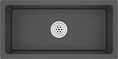 Produktbild von “2026 Modern“ Schwarz Handgemachte Einbauspüle Schwarz Edelstahl - Designermöbel 41638 - Spülen