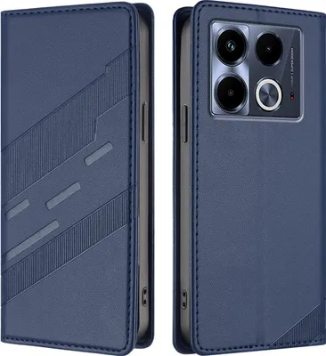 Obrázek produktu pro Pouzdro pro Infinix Note 40 5G,Polyuretankožené peněženkové pouzdro s přihrádkou na karty a funkcí stojánku Blau