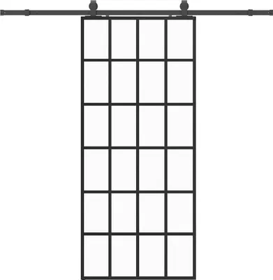Immagine prodotto di Porta Scorrevole con Ferramenta Nera 90x205 cm in Vetro ESG