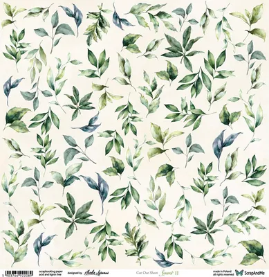 Immagine prodotto di SCRAPandME 30x30cm carta monofacciale per scrapbooking 250g, Foglie 11