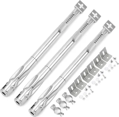 Produktbild von Universelle Edelstahl Verstellbare Brennerersatz - Brenner Zubehör Gasgrill - 12mm - 3 Stück