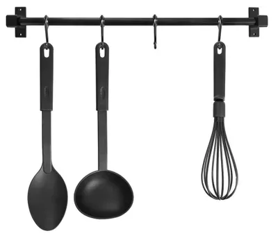 Obrázek produktu pro Kuchyňská lišta CASE – kov – 50,5 cm – černá