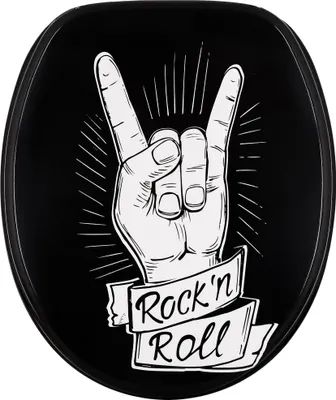 Produktbild von SANILO® WC-Sitz mit Absenkautomatik Rock ’n’ Roll, Toilettendeckel direkt vom Hersteller, Klodeckel, Klobrille, WC Deckel, Toilettensitz, WC Brille