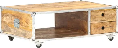 Zdjęcie produktu dla The Living Store stolik kawowy 89x59x33 cm lite surowe drewno mango
