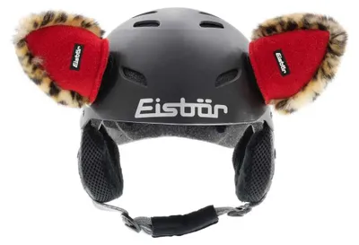 Image de Oreilles de casque d'ours polaire marron/rouge UNI Lyžařská helma