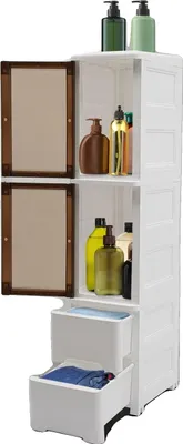 Obrázok produktu pre Skriňa, 4-úrovňová konštrukcia, 25x38x114 cm, nosnosť 5-10 kg, ľahká mobilita