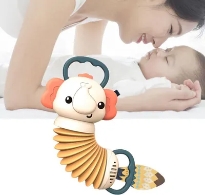Immagine prodotto di Strumento musicale fisarmonica per bambini, giocattolo interattivo per lo sviluppo precoce dei bambini piccoli, bambini, elefante