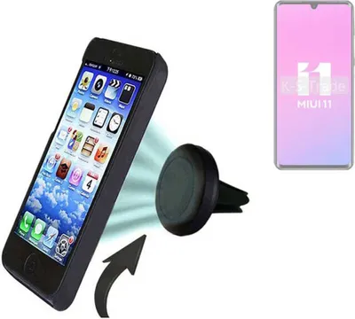 Produktbild von K-S-Trade Kompatibel mit Xiaomi Mi Note 10 Lite Auto Handy Halterung KFZ Halter Lüftungsgitterhalterung Air Vent mount Smartphone Halter