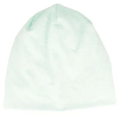 Balke melierter Jersey Beanie Strickmütze mit Rollrand in blau
