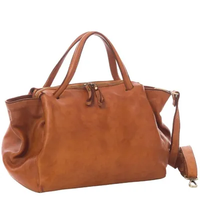 Produktbild von BZNA Handtasche Diana cognac Designer Schultertasche Tasche Ledertasche