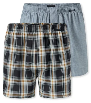 Productafbeelding van Schiesser heren, 2-pack boxershorts, katoen, geweven, multipack - webboxer