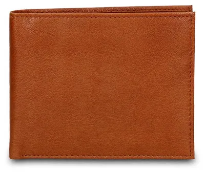 Imagen del producto de Cartera de cuero genuino, negra, delgada y compacta, de 11x9 cm