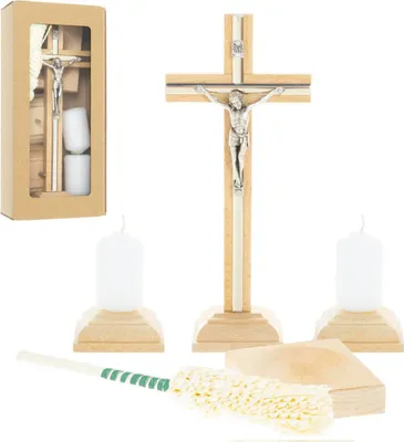 Immagine prodotto di Set di canti natalizi ecologici in legno naturale con ciotola e spruzzatore