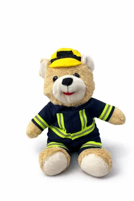 Produktbild von Teddybär Feuerwehr 27 cm Kuscheltier Plüschtier Stofftier im Feuerwehranzug mit Helm Geschenk für Kinder