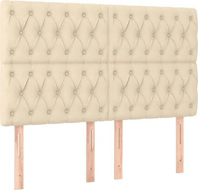 Immagine prodotto di vidaXL Testiera Crema 160x7x118/128 cm Tessuto