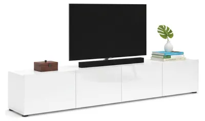 Produktbild von Dmora TV-Schrank Randfontein 225x38x39h cm Weiß, ein Regal