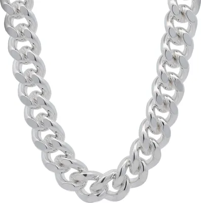 Produktbild von Silberkette Panzerkette Länge 60cm - Breite 12,4mm - 925 Silber