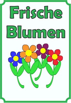 Produktbild von Verkaufsschild Schild Blumen Hochkant A5 (148x210mm)