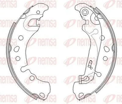 Produktbild von REMSA Bremsbackensatz Trommelbremse Hinten für FORD Fiesta Mk7 Schrägheck 4527.00