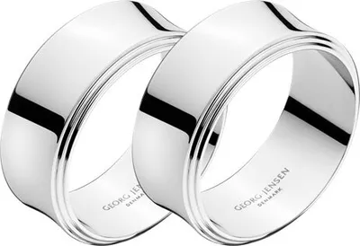 Produktbild von Georg Jensen PYRAMID NAPKIN RING STAINLESS STEEL MIRROR 2 PCS 3651375