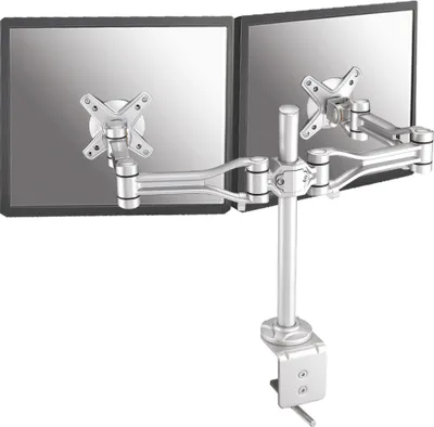 Produktbild von Neomounts by Newstar Monitor-Tischhalterung FPMA-D1030D 10-24" Max.7kg 2 Bildschirme volle Bewegung silber